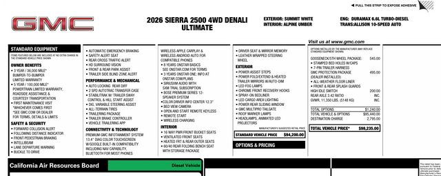 2026 GMC Sierra 2500HD Denali Ultimate 4WD X31