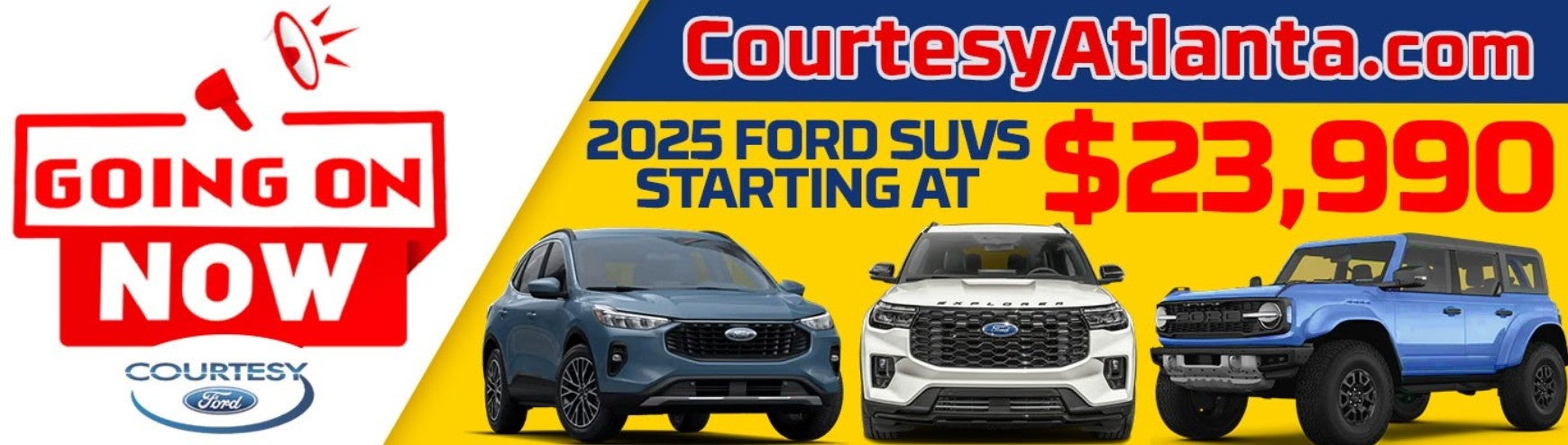 2205 Ford SUVs starting at $23,990
